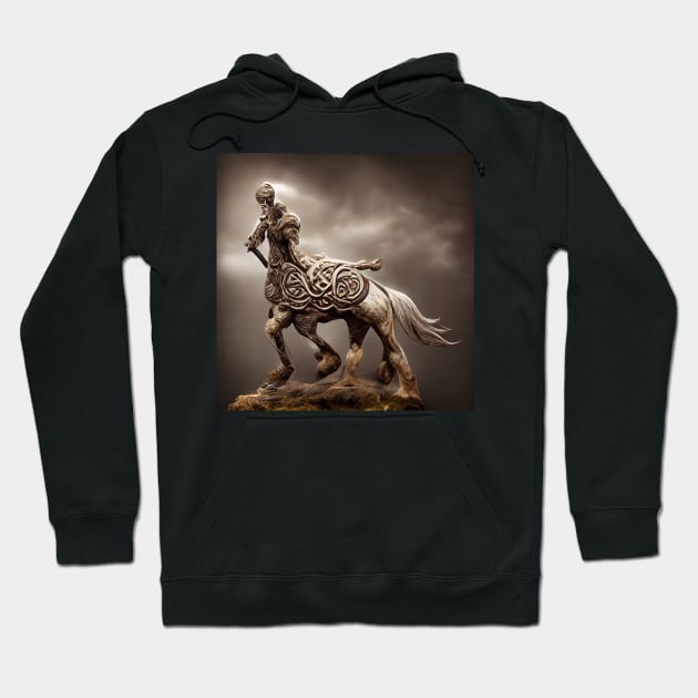 celtic warrior statue Hoodie by heartyARTworks